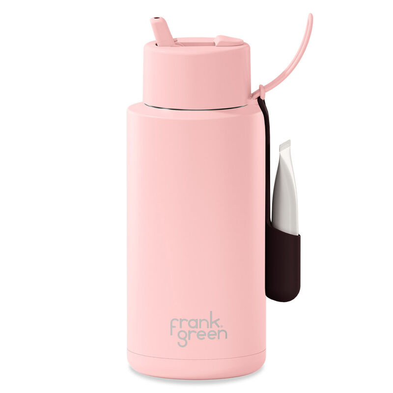 frank green 34oz Ceramic Reusable Bottle Blushed w Lip Gloss Holder image number 1